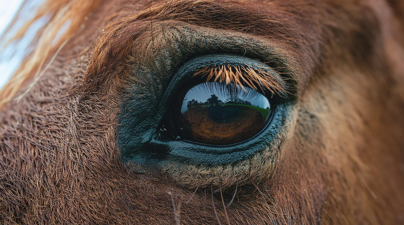 Un regard de cheval au Les Poneys de Charlotte, Saint-Germain-les-Vergnes